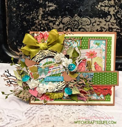 Shabby chic springtime bird's nest card by Autumn Zenith from WitchcraftedLife.com