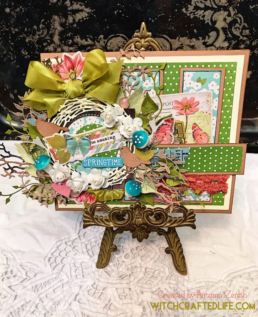 Shabby chic springtime bird's nest card by Autumn Zenith from WitchcraftedLife.com