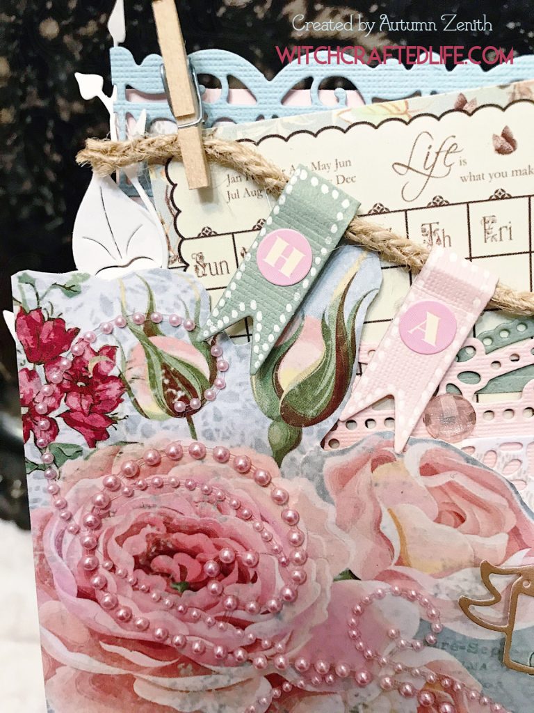 Feminine, shabby chic spring pastel birthday card