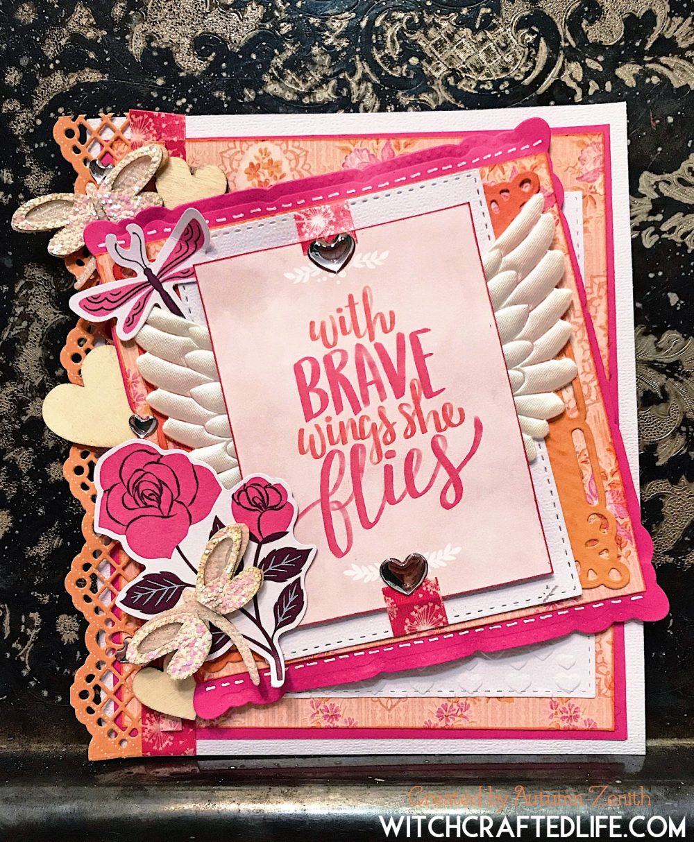 With Brave Wings She Flies encouragement card