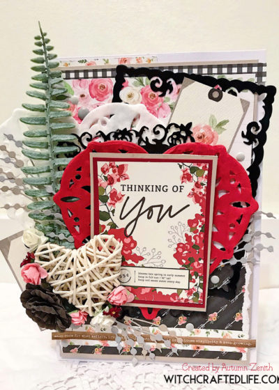 Modern Shabby Chic Thinking of You Card starring the Spring Market Collection from Carta Bella