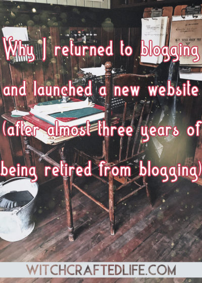 Why I returned to blogging