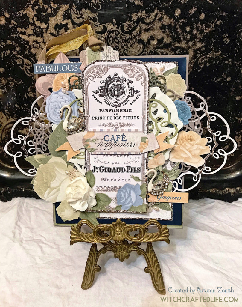 Cafe Happiness shabby chic thinking of you card featuring the Boulevard Collection from Bo Bunny