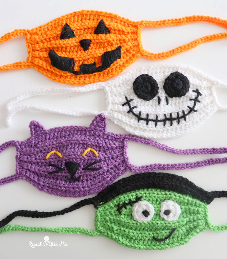 How to Make Crocheted Halloween Face Masks