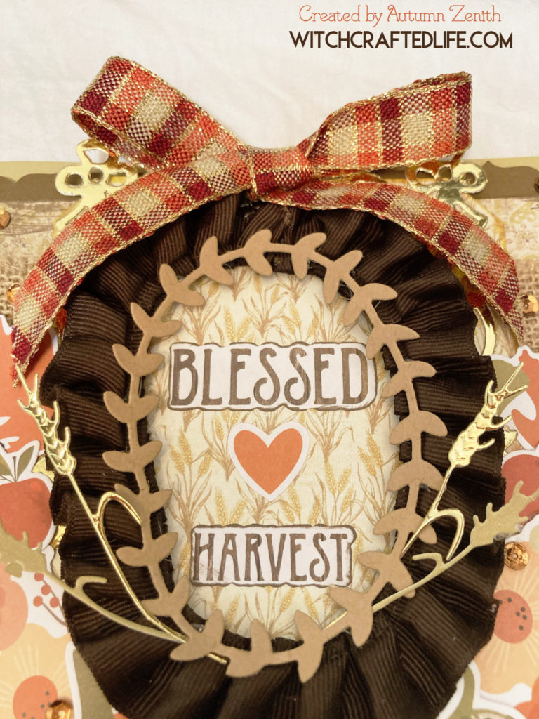 Shabby Chic Blessed Harvest Mabon Thanksgiving Card.