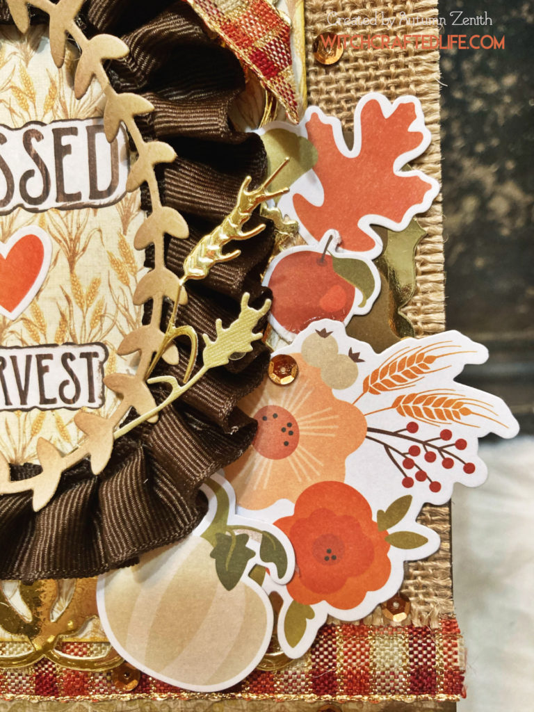 Shabby Chic Blessed Harvest Mabon Thanksgiving Card.