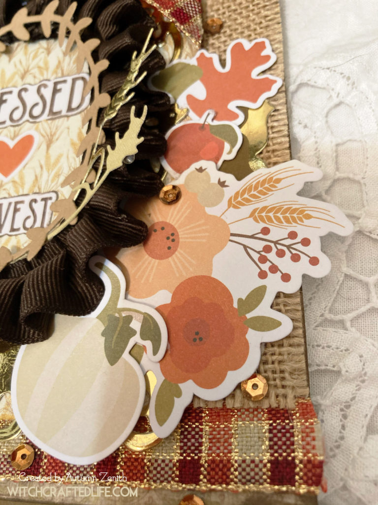 Shabby Chic Blessed Harvest Mabon Thanksgiving Card.