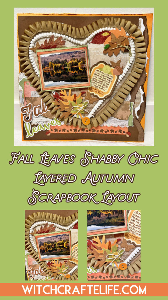 Fall Leaves Shabby Chic Autumn Scrapbook Layout