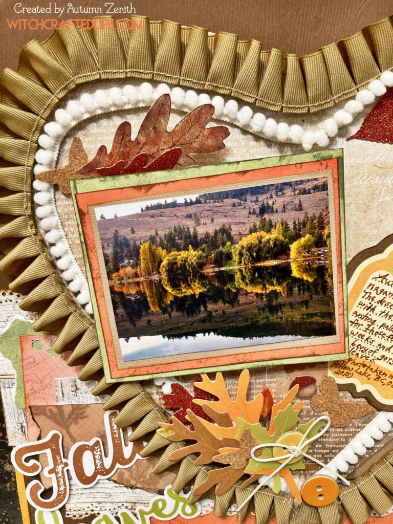 Fall Leaves Shabby Chic Autumn Scrapbook Layout