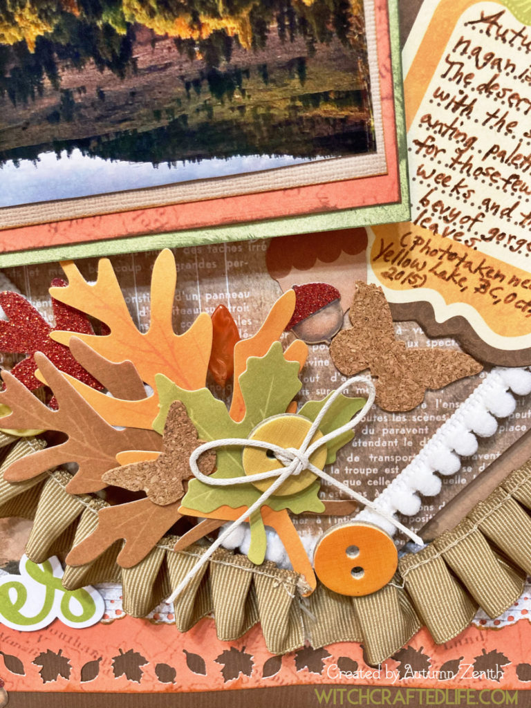 Fall Leaves Shabby Chic Autumn Scrapbook Layout