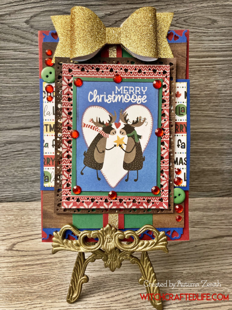 Cute and Festive Merry Christmoose Christmas Card featuring the O Canada Christmas collection from Photo Play Paper.