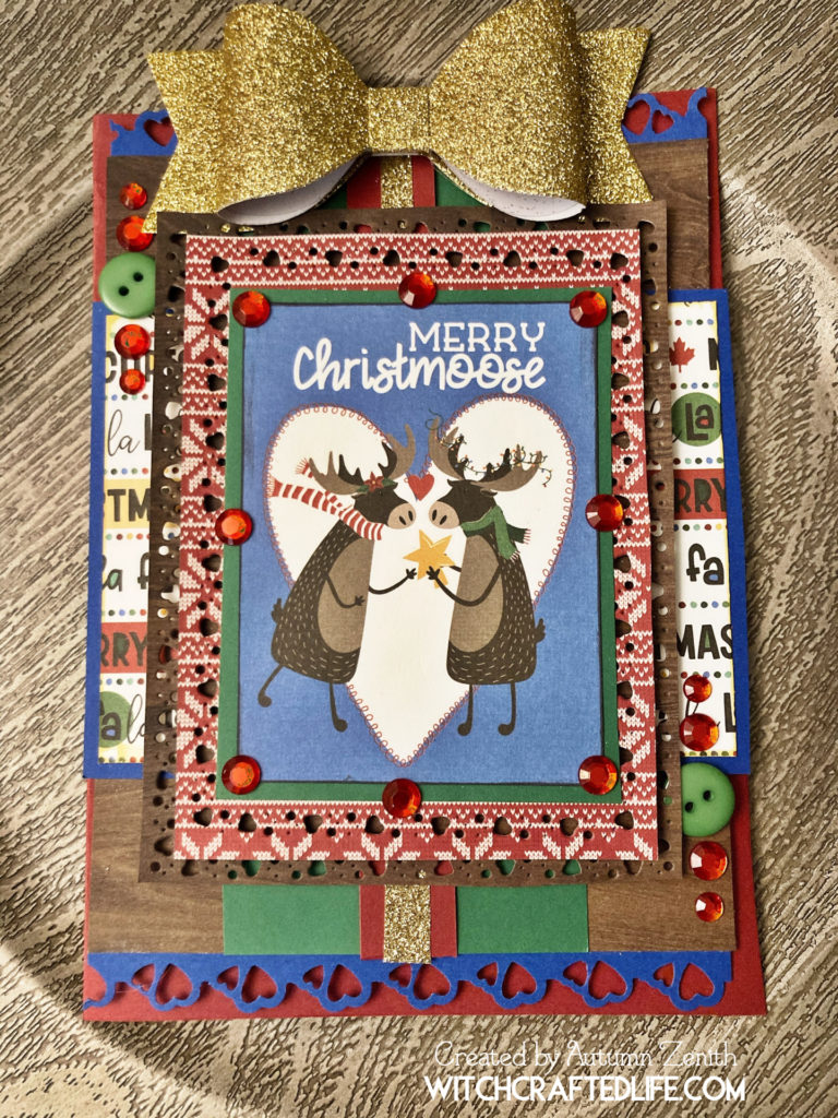 Cute and Festive Merry Christmoose Christmas Card featuring the O Canada Christmas collection from Photo Play Paper.