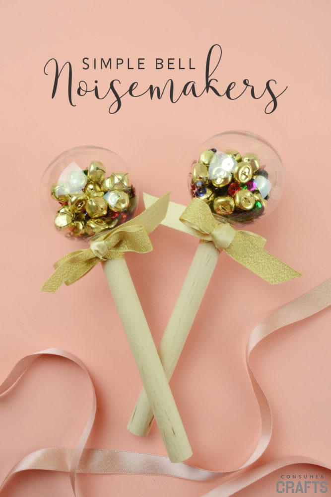 Simple Bell Noisemakers for New Year's Eve | 50 Awesome DIY Yule Decorations and Craft Ideas You Can Make for the Winter Solstice 