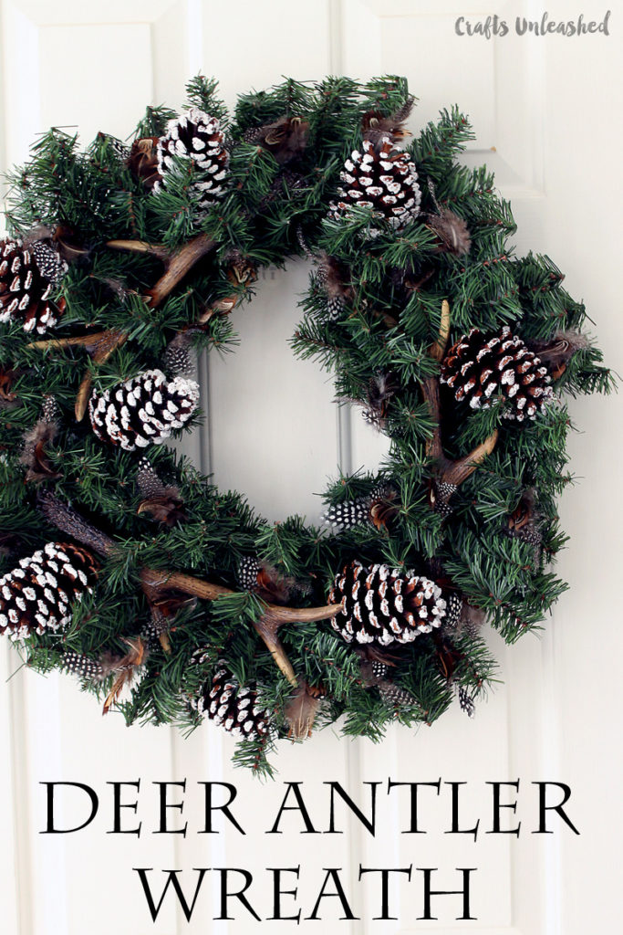 DIY Faux Deer Antler Winter Wreath | 50 Awesome DIY Yule Decorations and Craft Ideas You Can Make for the Winter Solstice