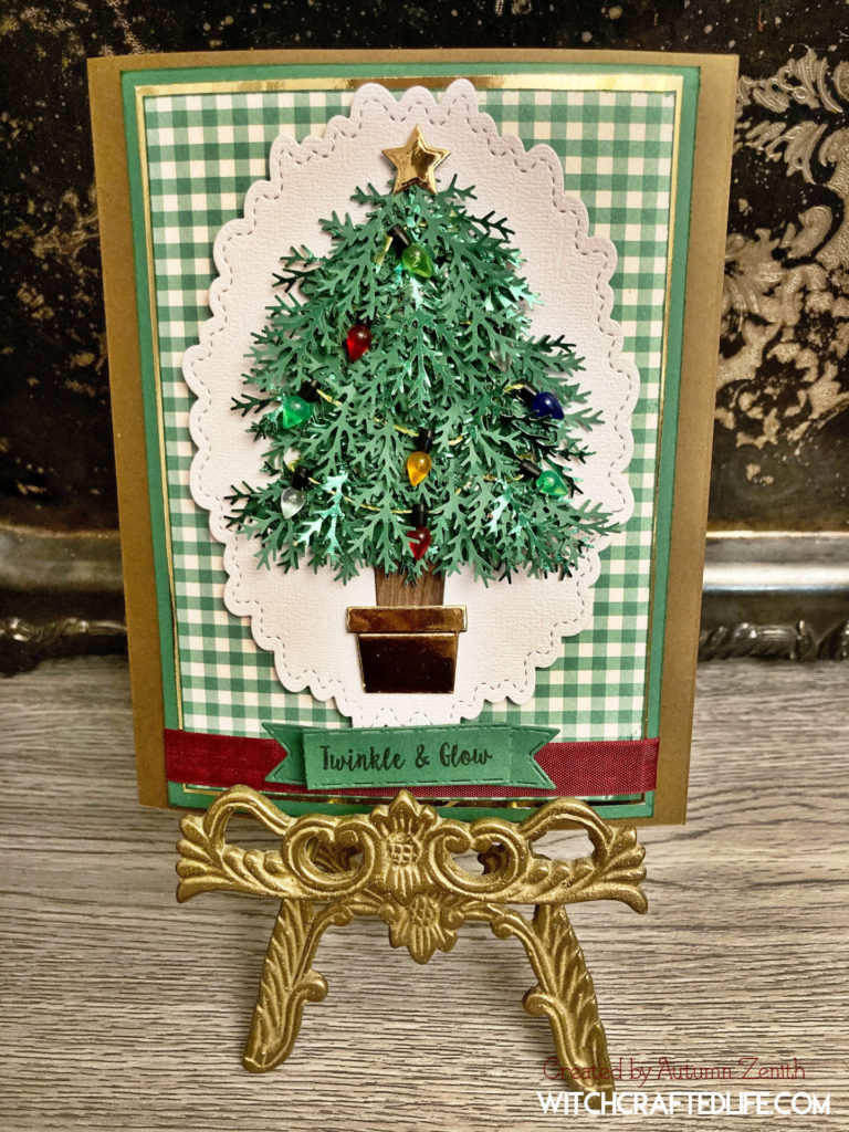 Twinkle and Shine Christmas Tree with Lights Card