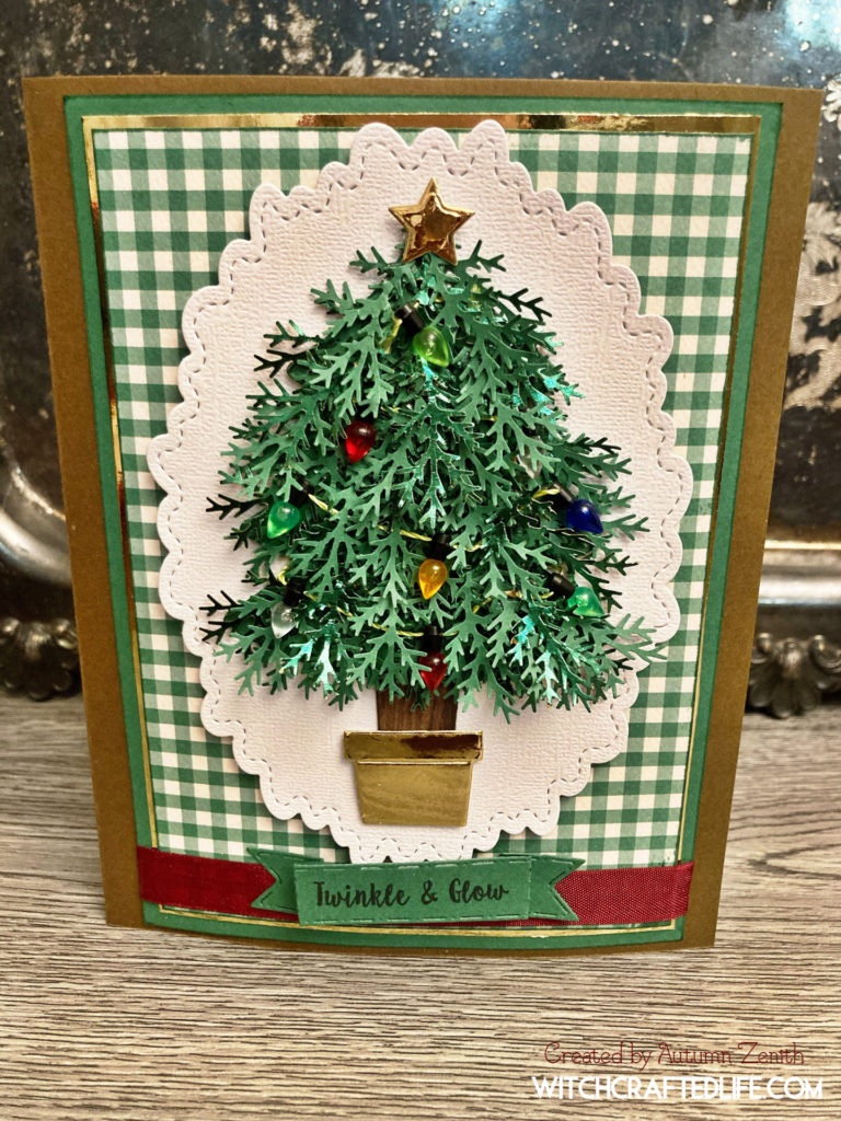 Twinkle and Shine Christmas Tree with Lights Card