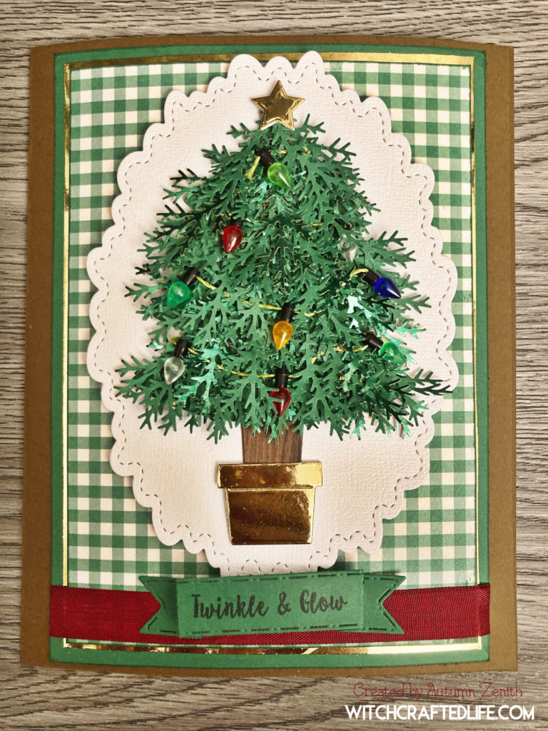 Twinkle and Shine Christmas Tree with Lights Card