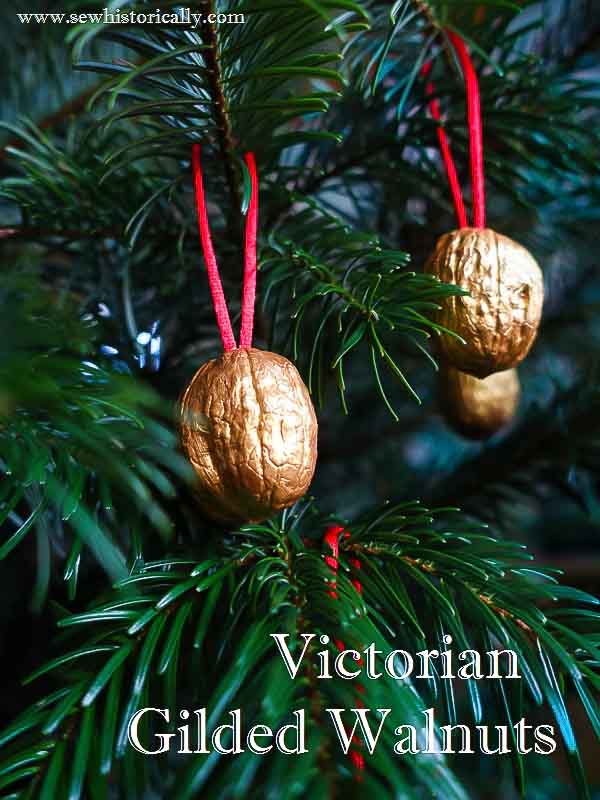 Victorian Gilded Walnuts | 50 Awesome DIY Yule Decorations and Craft Ideas You Can Make for the Winter Solstice