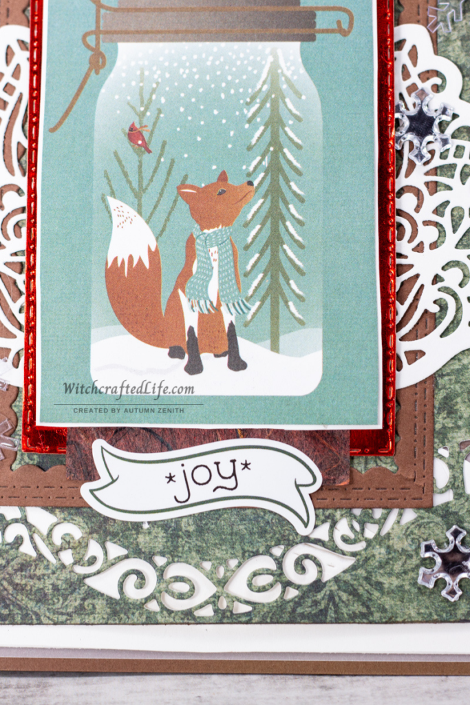 Cute Wintertime Snowflake and Woodland Fox Card