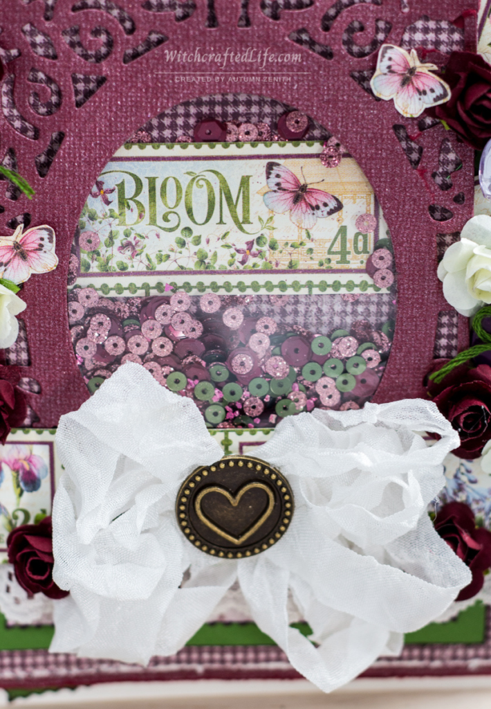 Bloom Graphic 45 Shabby Chic Spring Card with Seam Binding Bow