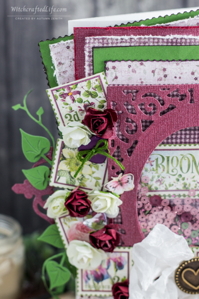 Bloom Graphic 45 Shabby Chic Spring Card with Seam Binding Bow