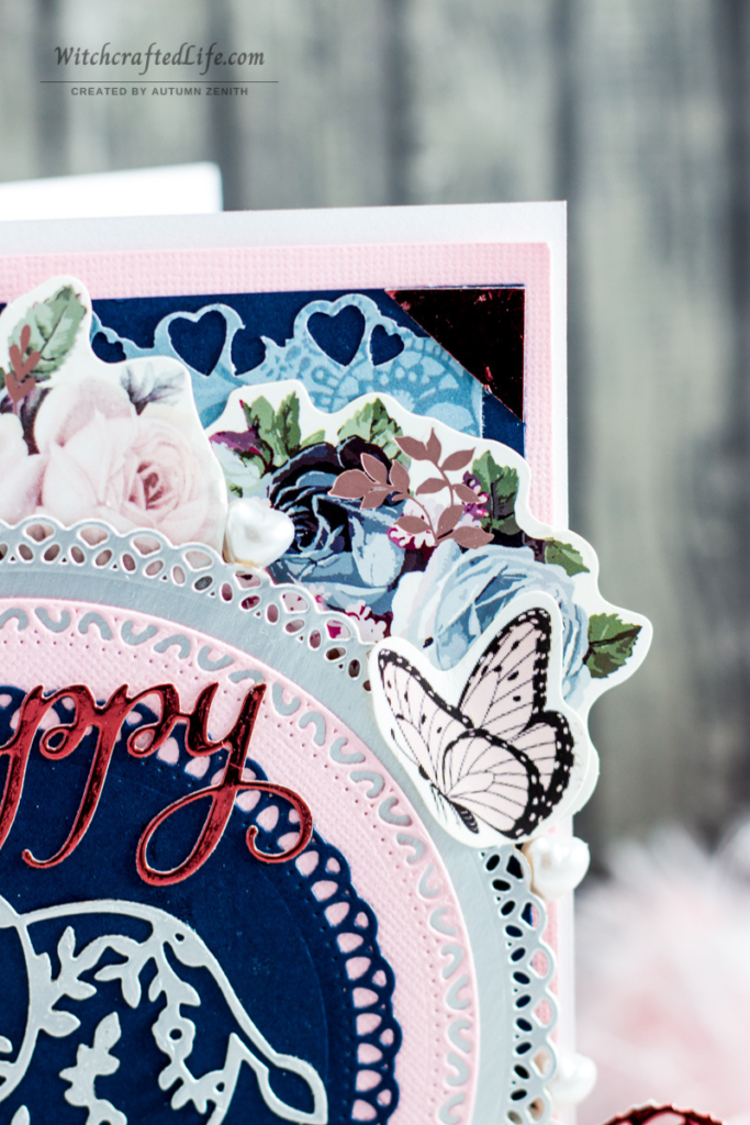 Cute handmade shabby chic Happy Birthday elephant card