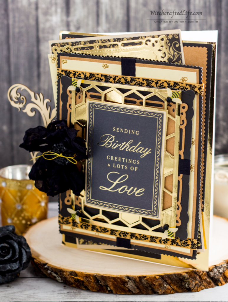 Bee and Honeycomb Themed Elegant Shabby Chic Masculine Birthday Card