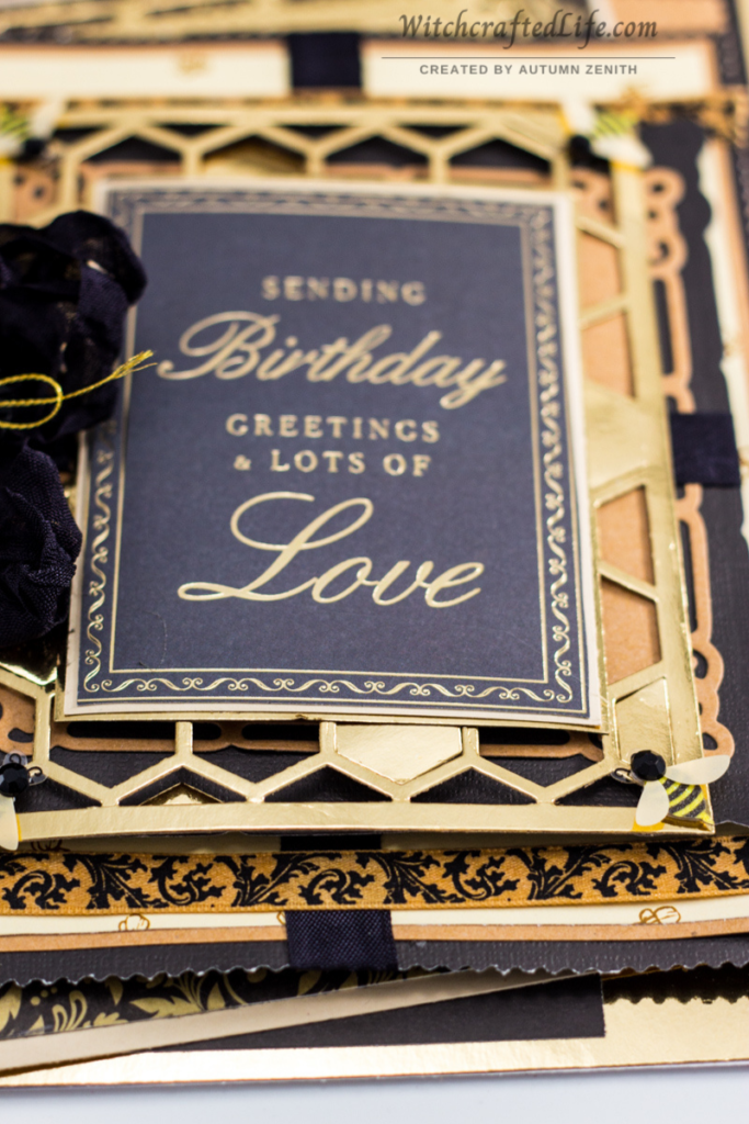 Bee and Honeycomb Themed Elegant Shabby Chic Masculine Birthday Card