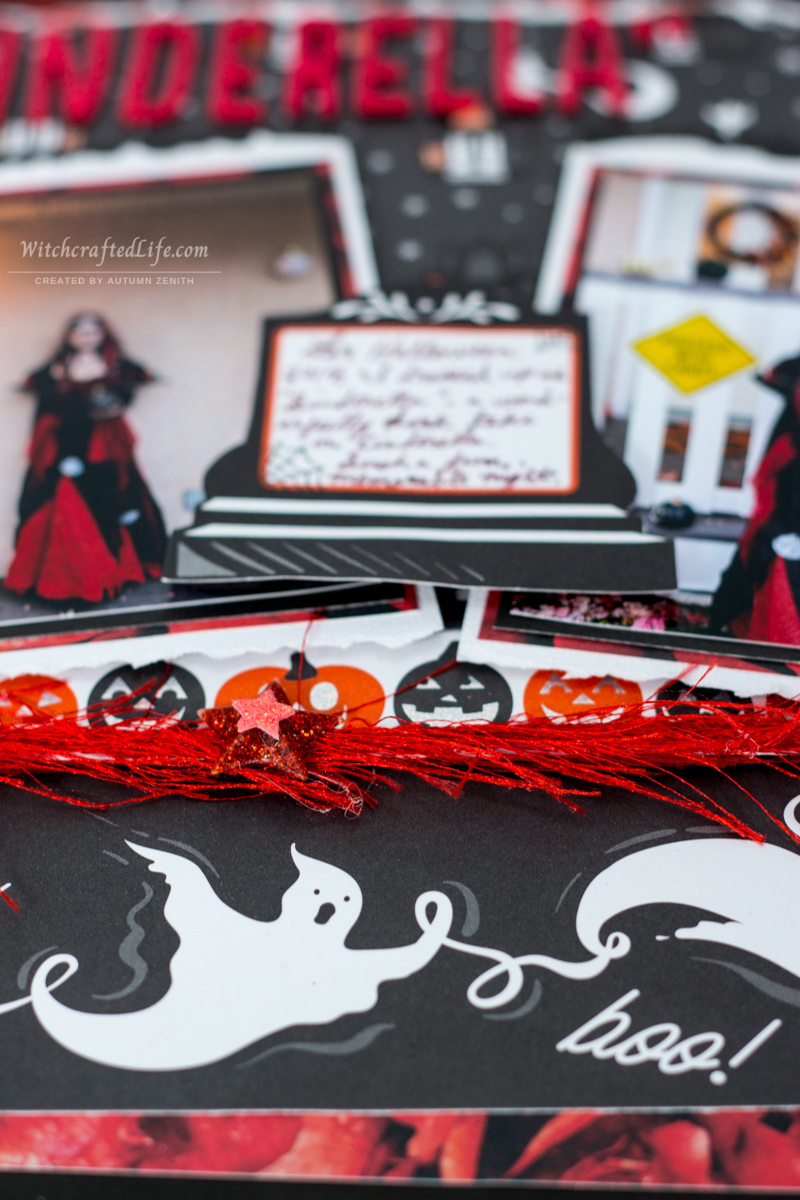 Sweetly Spooky Sinderella Halloween Scrapbook Page | Witchcrafted Life