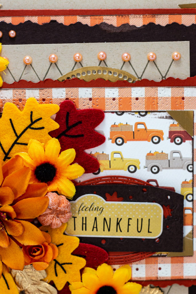 Beautiful Fall Colours and Flowers Feeling Thankful Thanksgiving Day Card