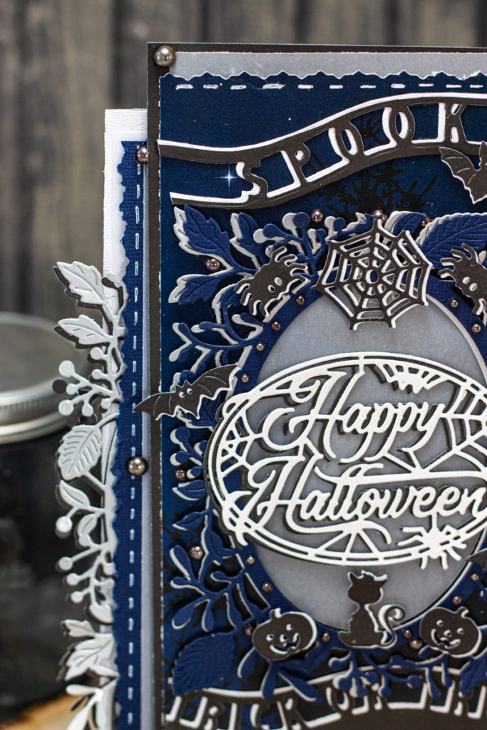 Beautiful Multi-Layer Spooky Trick-or-Treat Happy Halloween Card