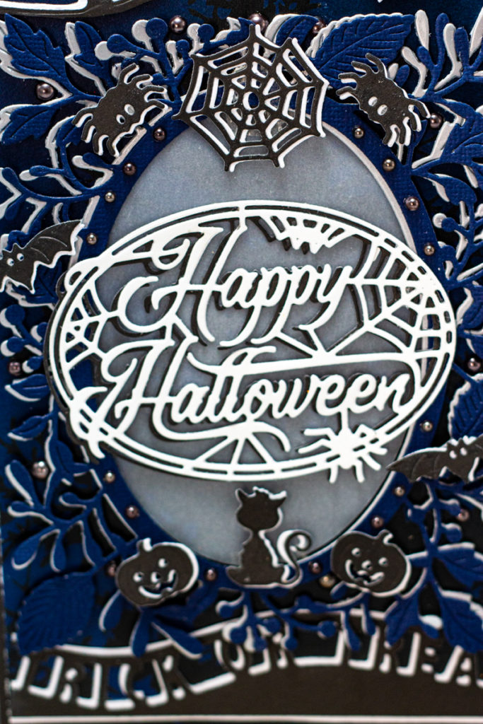 Beautiful Multi-Layer Spooky Trick-or-Treat Happy Halloween Card