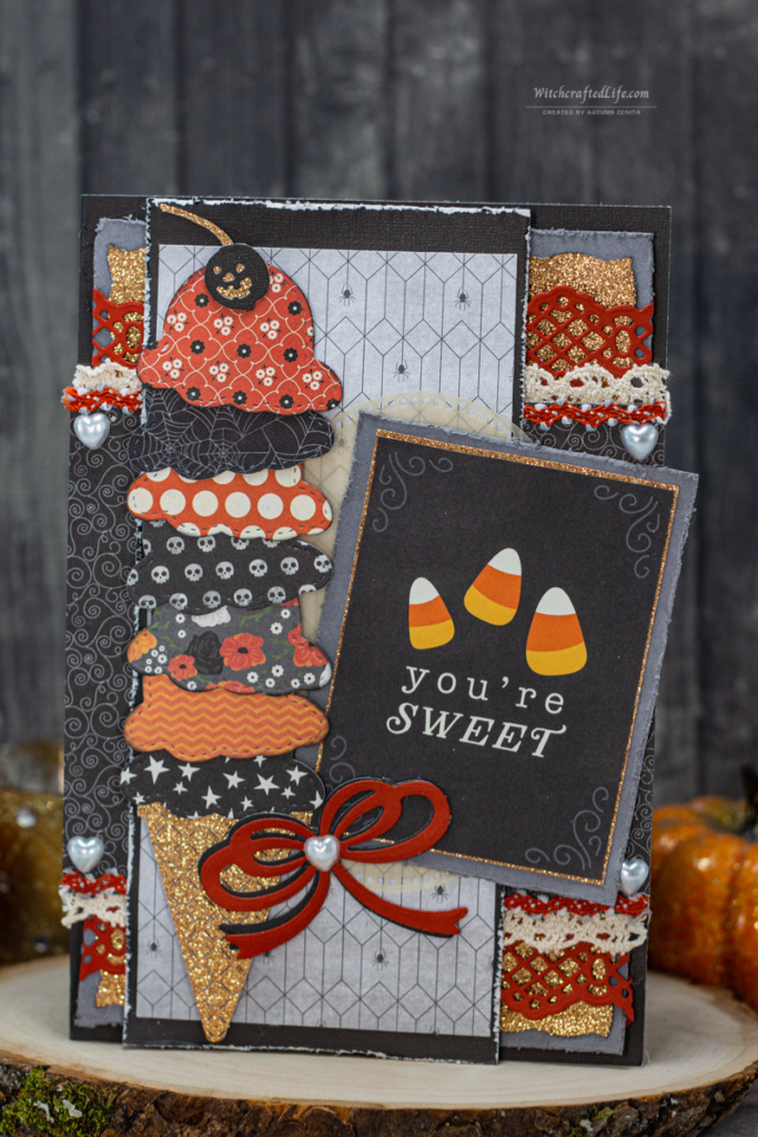 Super Cute You're Sweet Halloween Ice Cream Cone Card