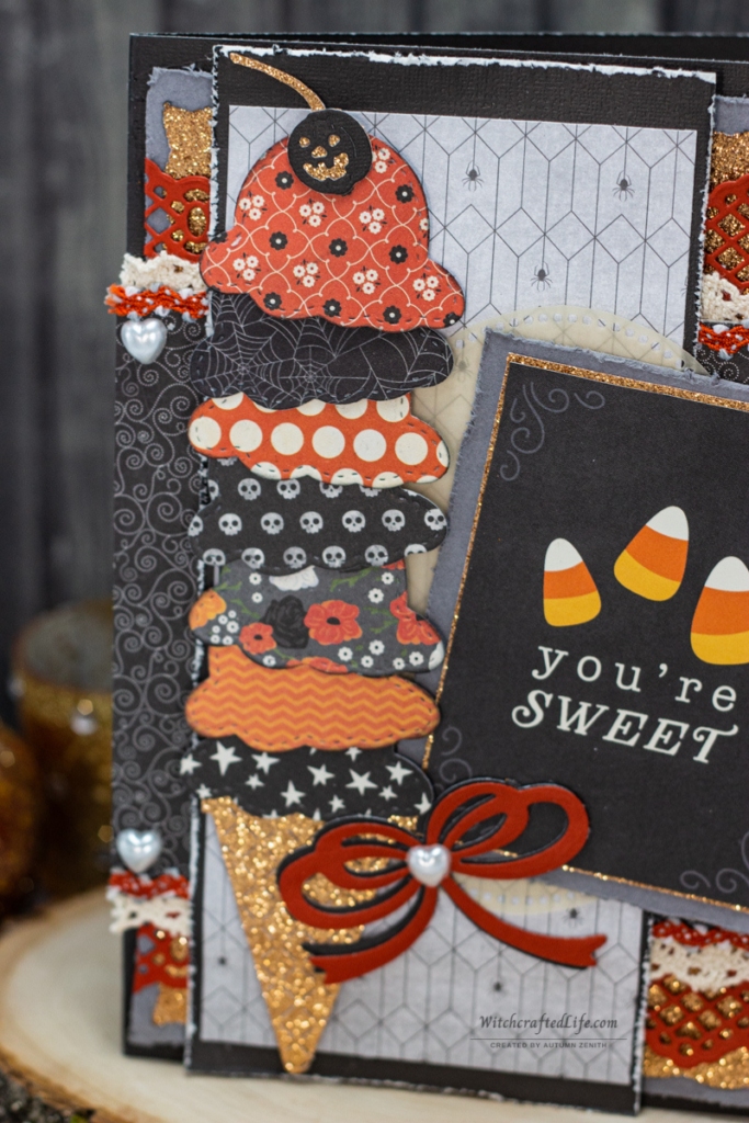 Super Cute You're Sweet Halloween Ice Cream Cone Card