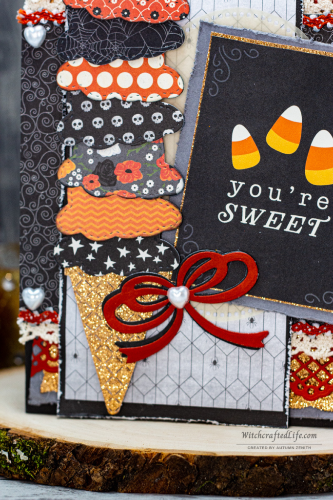 Super Cute You're Sweet Halloween Ice Cream Cone Card