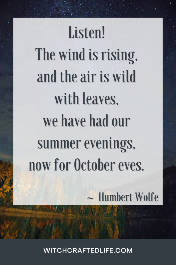 Humbert Wolfe Quote: “Listen! The wind is rising, and the air is wild with  leaves, We