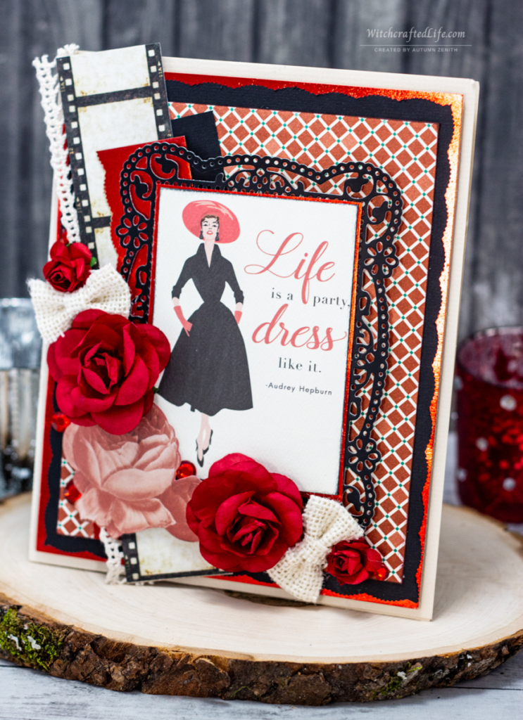 Chic Mid-Century Vintage Inspired Life is a Party, Dress Like it Birthday Card