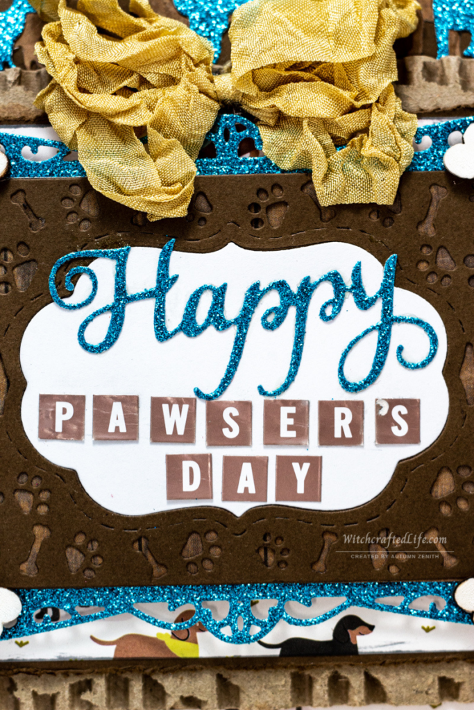 Masculine Shabby Chic Happy Pawser's Day (Father's Day) Dog Themed Card