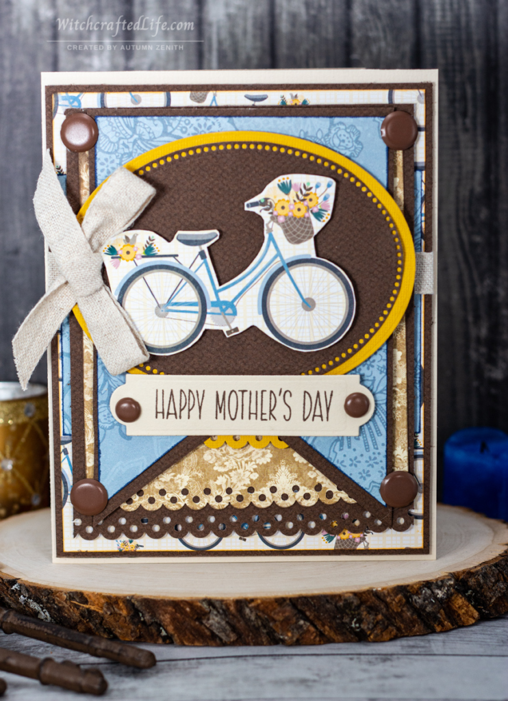 Early Spring Coloured Bicycle Themed Mother’s Day Card