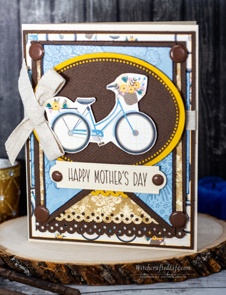 Early Spring Coloured Bicycle Themed Mother’s Day Card