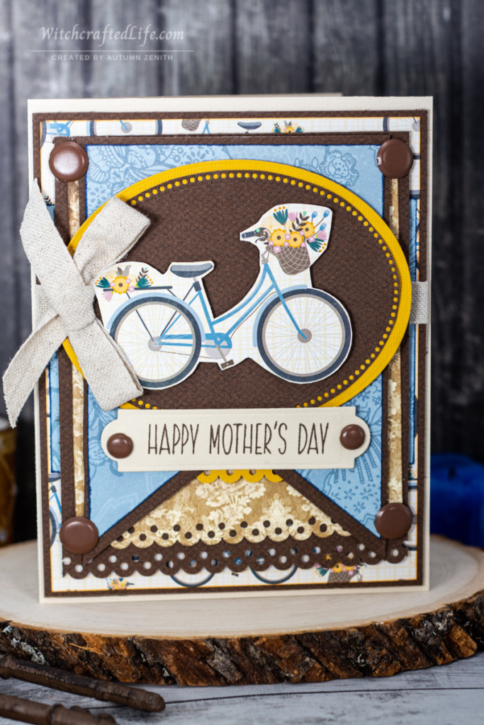 Early Spring Coloured Bicycle Themed Mother’s Day Card