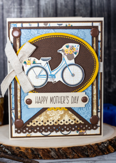 Early Spring Coloured Bicycle Themed Mother’s Day Card