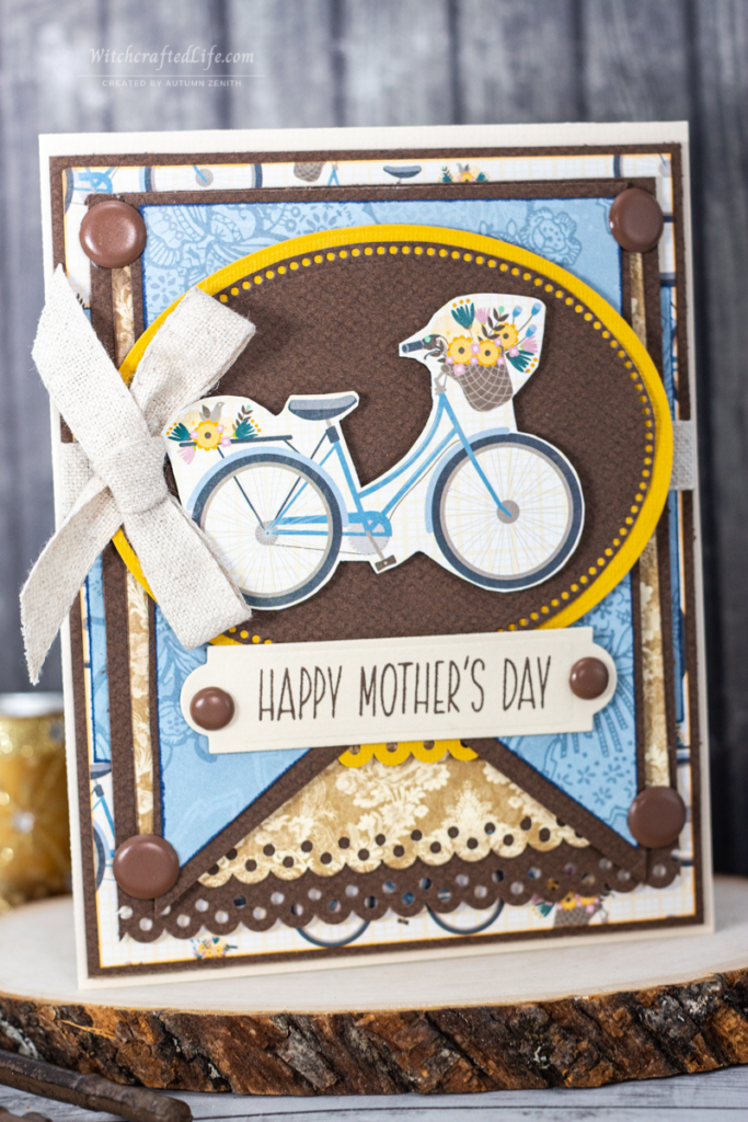 Early Spring Coloured Bicycle Themed Mother’s Day Card