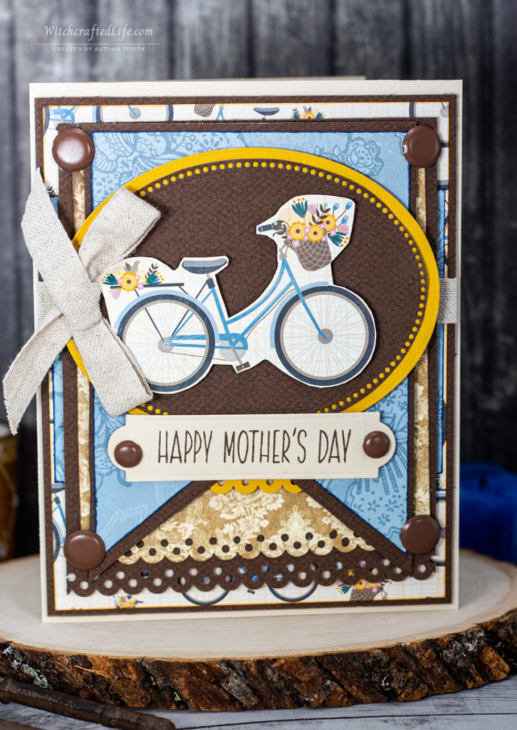 Early Spring Coloured Bicycle Themed Mother’s Day Card