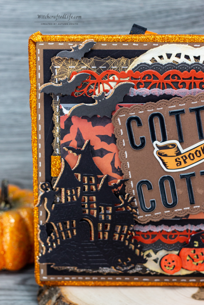 Cottage Spooky Cottage Detailed Halloween Scene Hanging Wall Sign