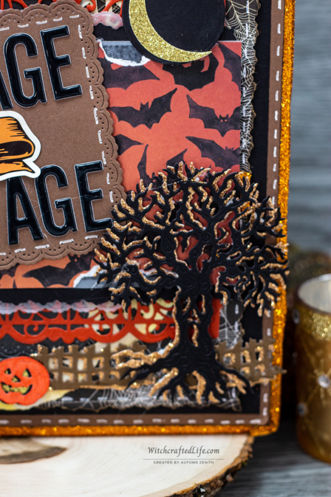 Cottage Spooky Cottage Detailed Halloween Scene Hanging Wall Sign