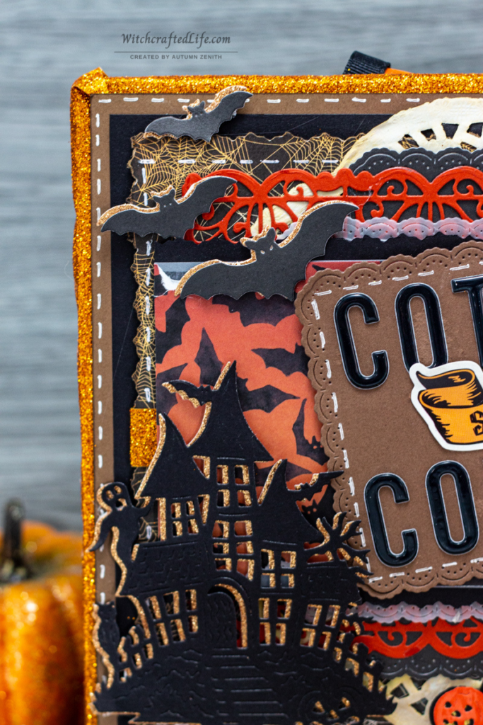 Cottage Spooky Cottage Detailed Halloween Scene Hanging Wall Sign