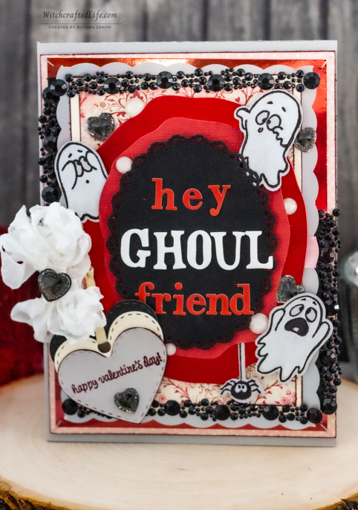 Hey, Ghoul Friend Adorable Valoween (Spooky Valentine’s Day) Ghost Themed Card