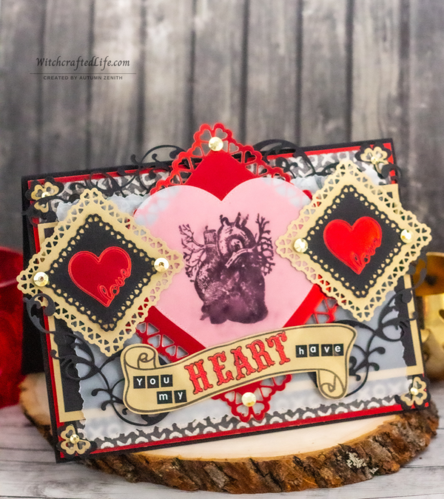Darkly Romantic I (Anatomical) Heart You Valoween Valentine's Day Card