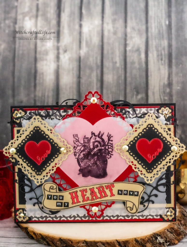 Darkly Romantic I (Anatomical) Heart You Valoween Valentine's Day Card